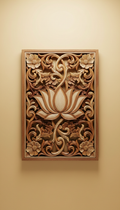 (Temp) - Handcrafted lotus motif wall mandir
